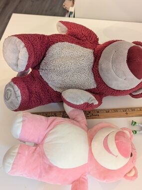 Toy Story Soft Pink and Burgundy Plush Bear - Cozy Cuddly Toy Disney Pixar